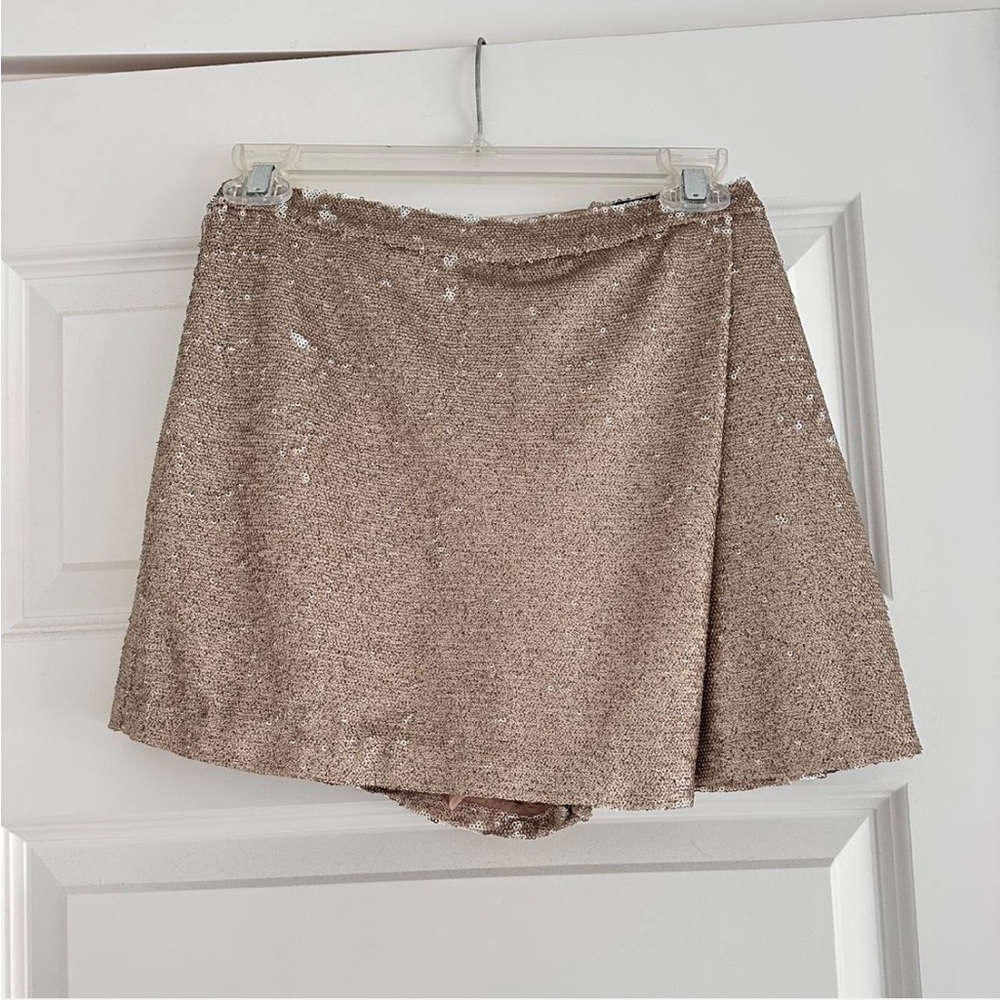 Sam Edelman Gold Sequin Skirt